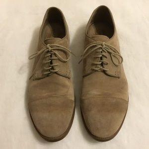 Moral Code Shoes Percy Lace Up Suede Taupe 10 M
